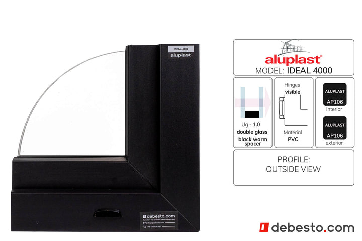 Aluplast Ideal 4000 PVC Window System - Corner Sample