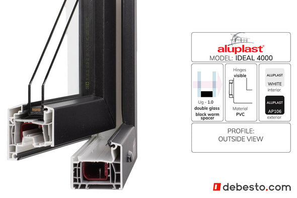 Aluplast Ideal 4000 PVC Window System - Corner Sample
