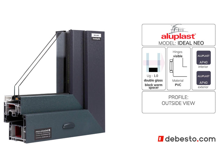Aluplast Ideal Neo PVC Window System - Corner Sample