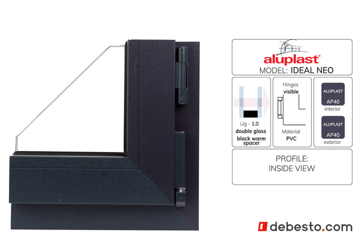 Aluplast Ideal Neo PVC Window System - Corner Sample