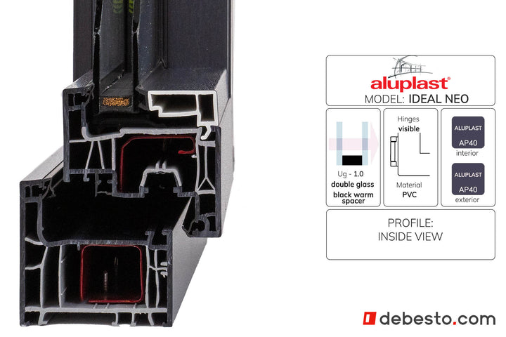 Aluplast Ideal Neo PVC Window System - Corner Sample