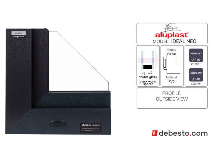 Aluplast Ideal Neo PVC Window System - Corner Sample