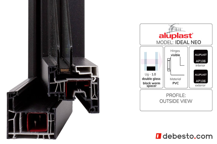 Aluplast Ideal Neo PVC Window System - Corner Sample