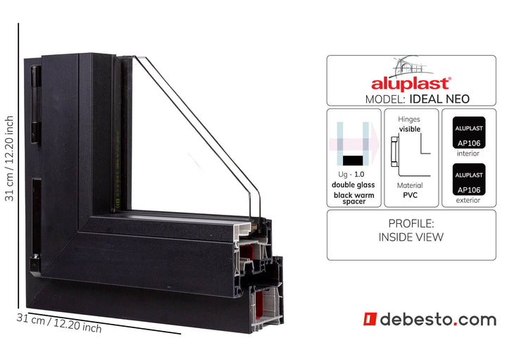Aluplast Ideal Neo PVC Window System - Corner Sample