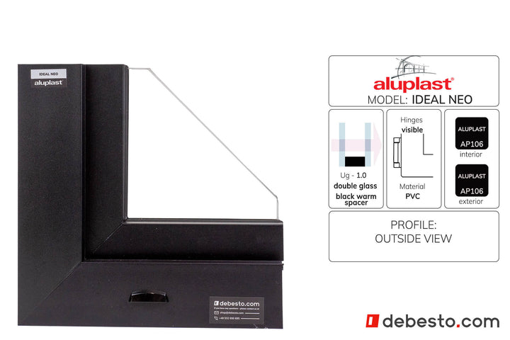Aluplast Ideal Neo PVC Window System - Corner Sample