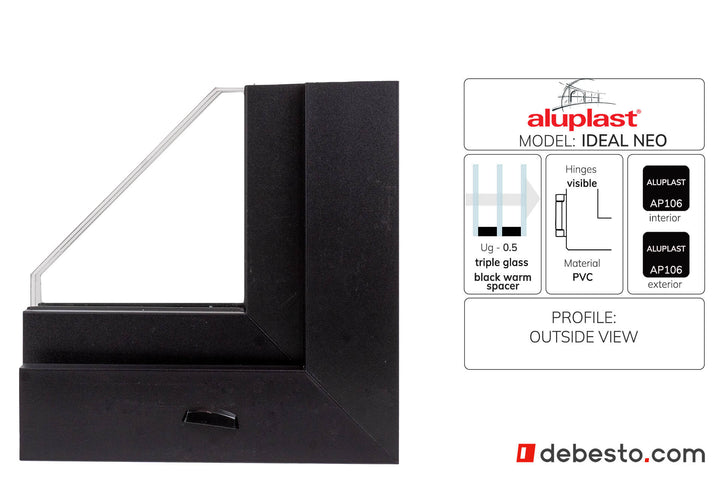 Aluplast Ideal Neo PVC Window System - Corner Sample
