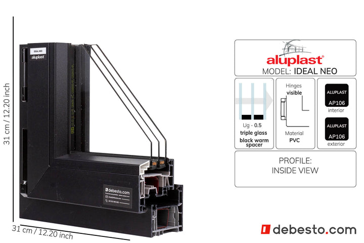 Aluplast Ideal Neo PVC Window System - Corner Sample