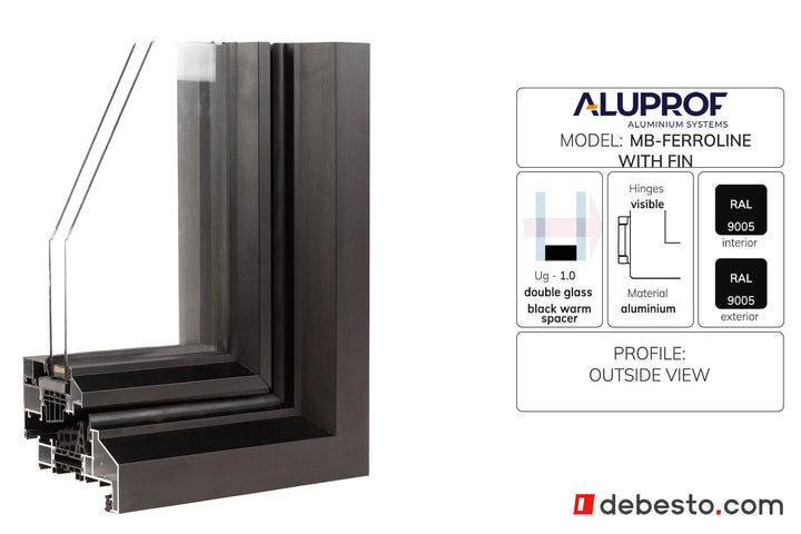 Aluprof Ferroline System Okien Aluminiowych - Trójkąt pokazowy z finem