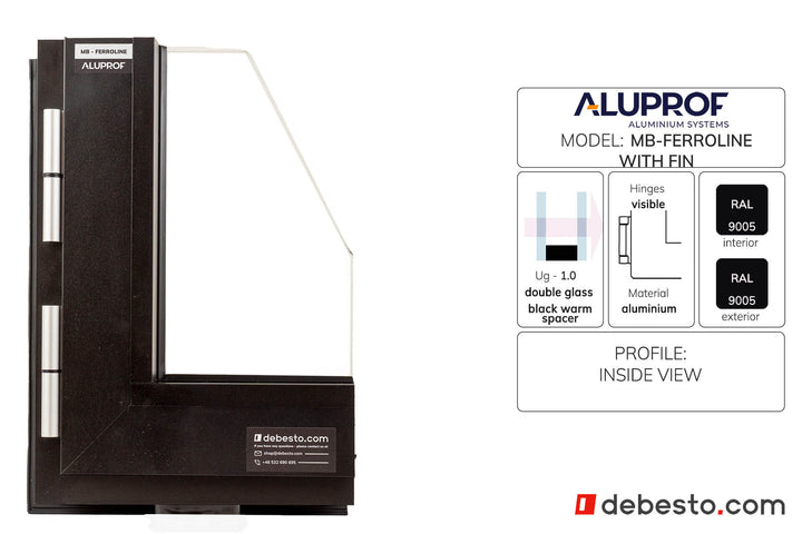 Aluprof Ferroline System Okien Aluminiowych - Trójkąt pokazowy z finem