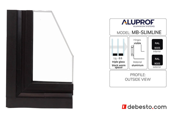 Aluprof Slimline Aluminiowy System Okien Aluminiowych - Trójkąt pokazowy