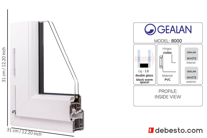 Gealan 8000 PVC Window System - Corner Sample