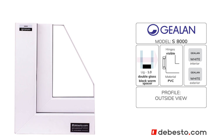 Gealan 8000 PVC Window System - Corner Sample