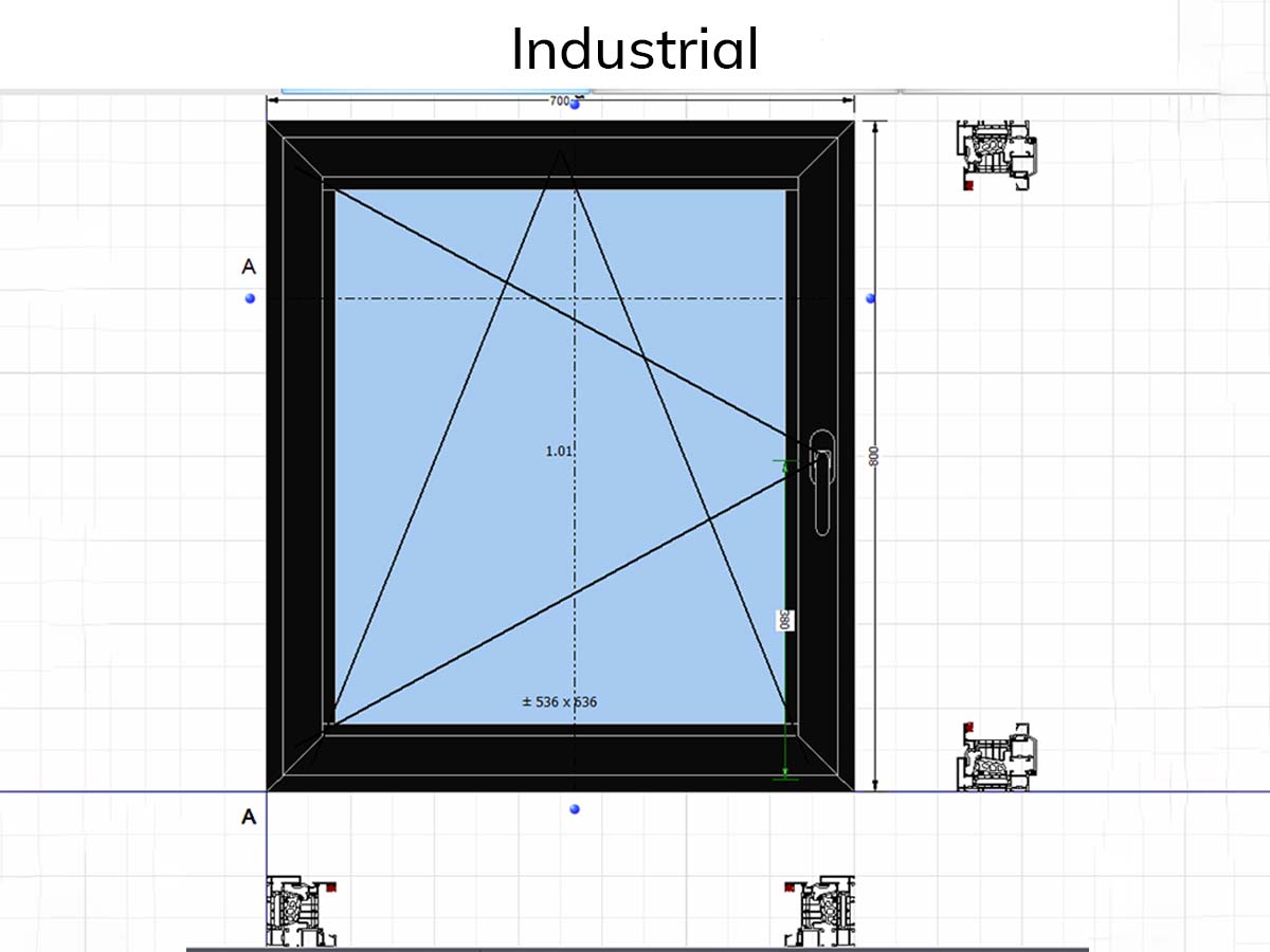 Aluprof MB-Ferroline Aluminium Window System - Window Sample