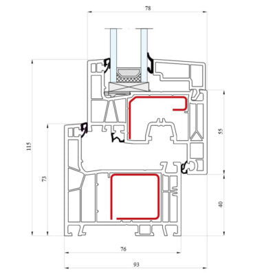 Aluplast Ideal Neo PVC Window System - Corner Sample
