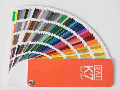 RAL K7 CLASSIC color chart front view with all colors shown