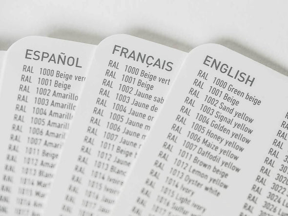 RAL K7 CLASSIC languages - English French and Spanish
