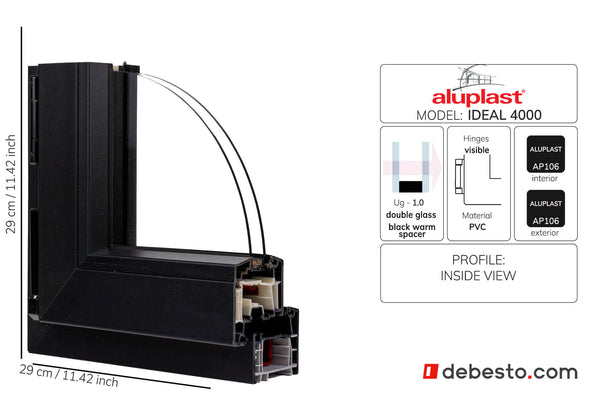 Aluplast Ideal 4000 PVC Window System - Corner Sample