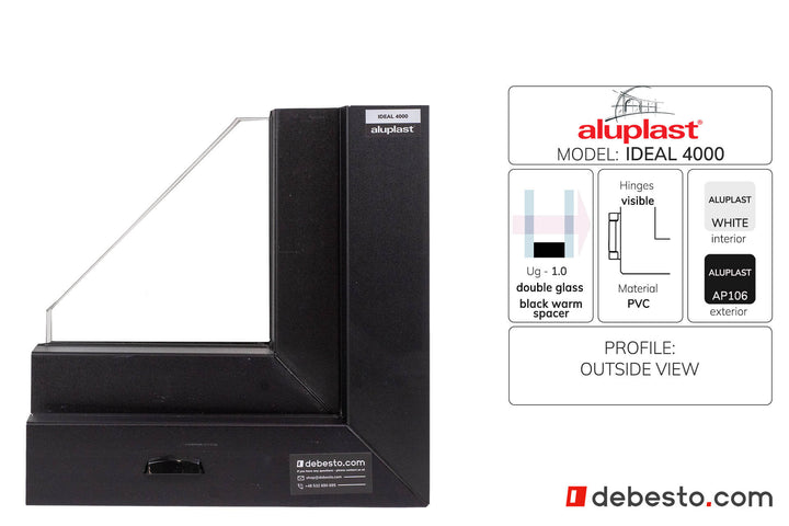 Aluplast Ideal 4000 PVC Window System - Corner Sample