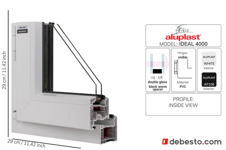 Aluplast Ideal 4000 PVC Window System - Corner Sample