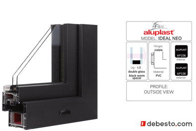 Aluplast Ideal Neo PVC Window System - Corner Sample