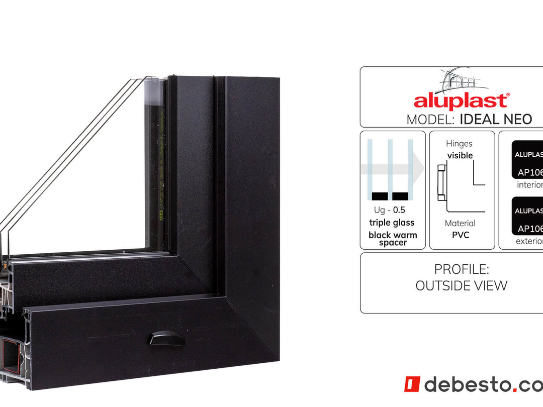 Aluplast Ideal Neo PVC Window System - Corner Sample – debesto