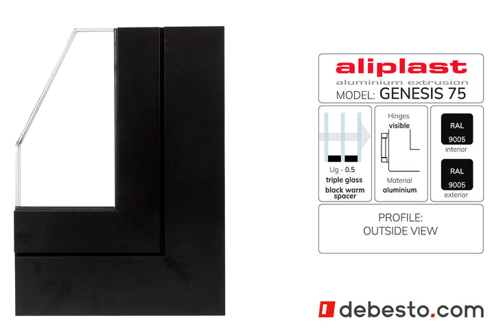 Aliplast Genesis 75 System Okien Aluminiowych - Trójkąt pokazowy
