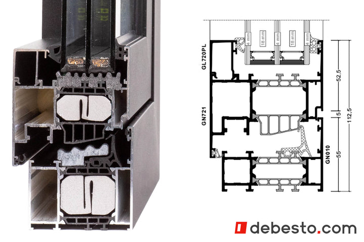 Aliplast Genesis 75 System Okien Aluminiowych - Trójkąt pokazowy