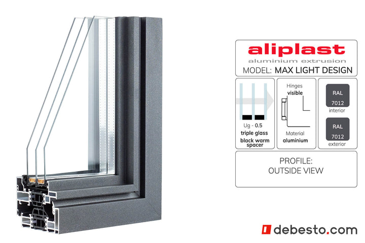 Aliplast Max Light Design - Aluminium Window System - Corner Sample