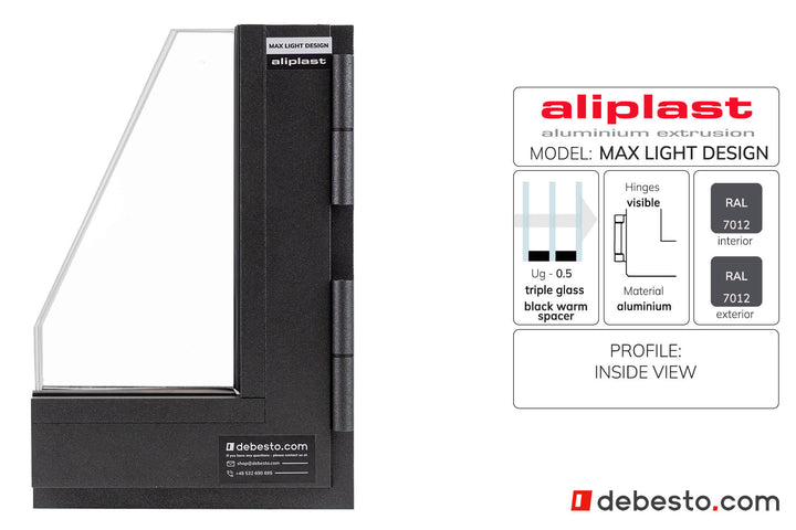 Aliplast Max Light Design - Aluminium Window System - Corner Sample