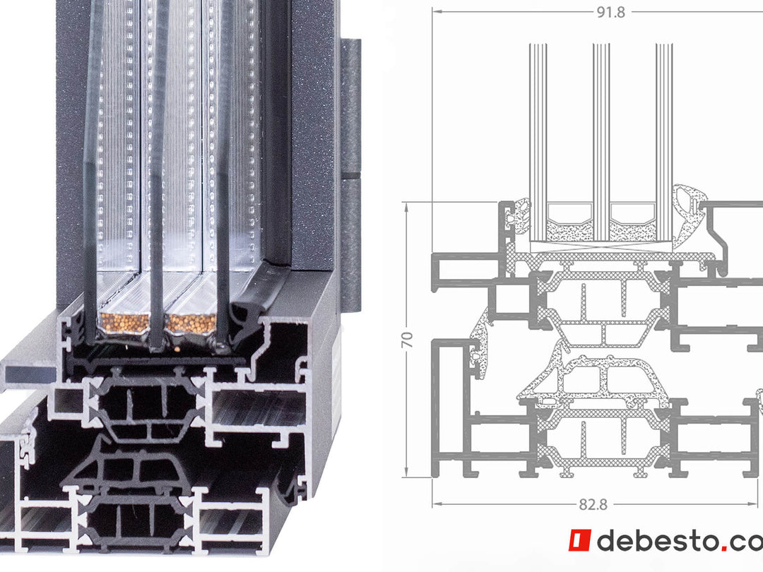 Aliplast Max Light Design Aluminium Window System Corner Sample