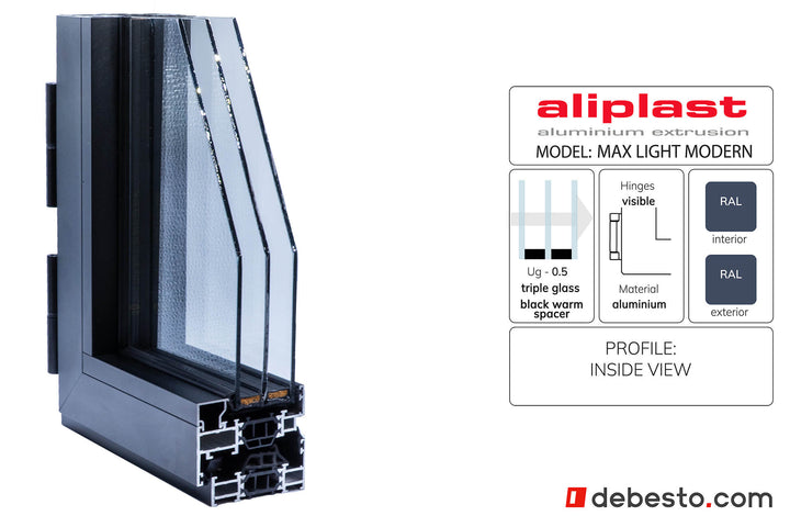 Aliplast Max Light Modern - Aluminium Window System - Corner Sample