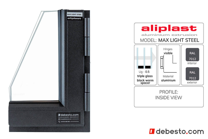 Aliplast Max Light Steel - Aluminium Window System - Corner Sample