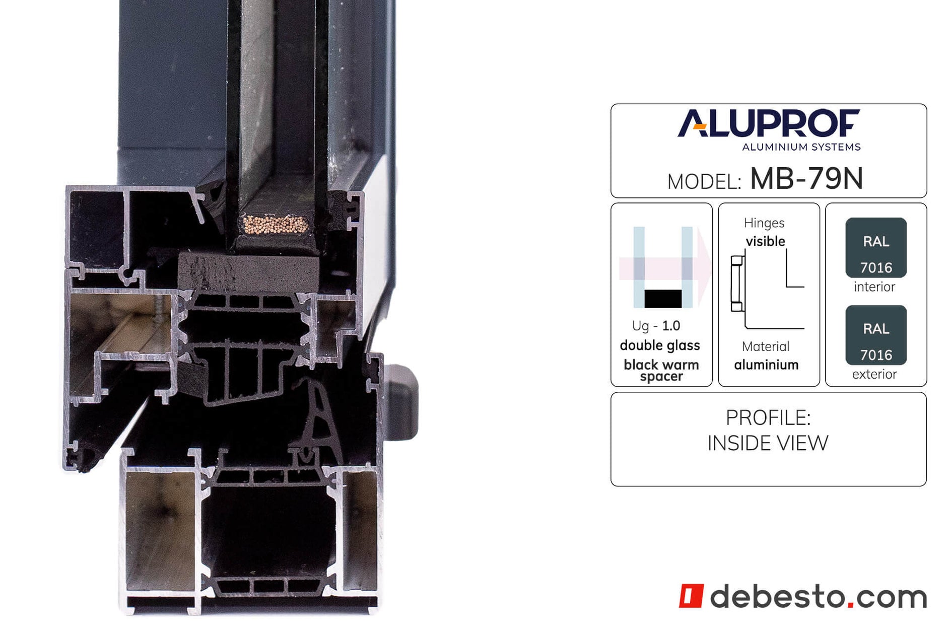 System Okien Aluminiowych Aluprof MB-79N - Trókąt pokazowy
