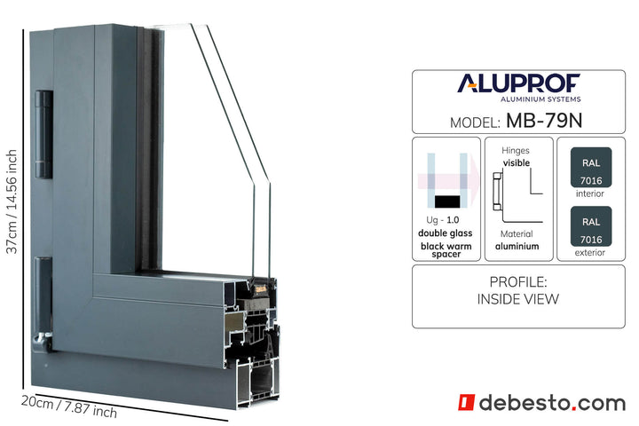 System Okien Aluminiowych Aluprof MB-79N - Trókąt pokazowy
