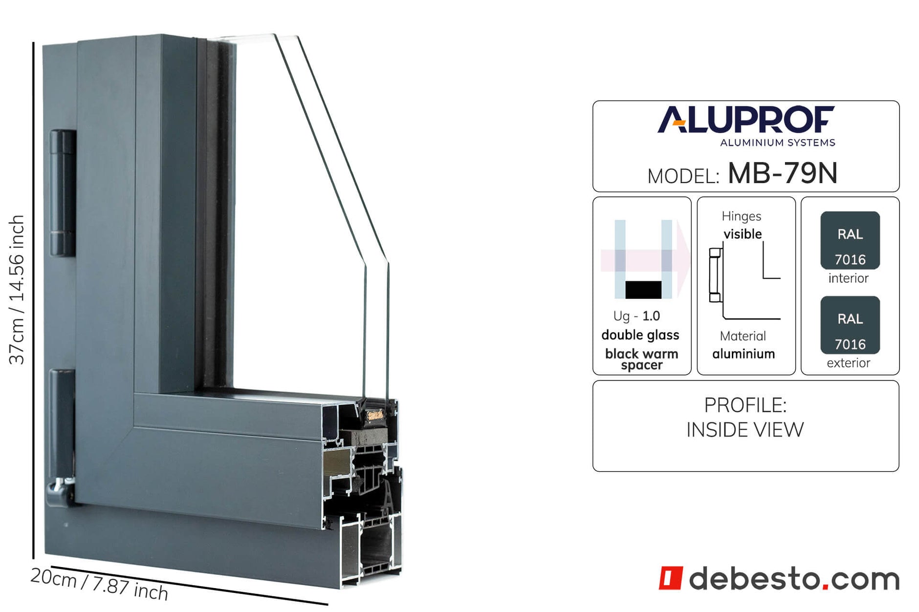 System Okien Aluminiowych Aluprof MB-79N - Trókąt pokazowy
