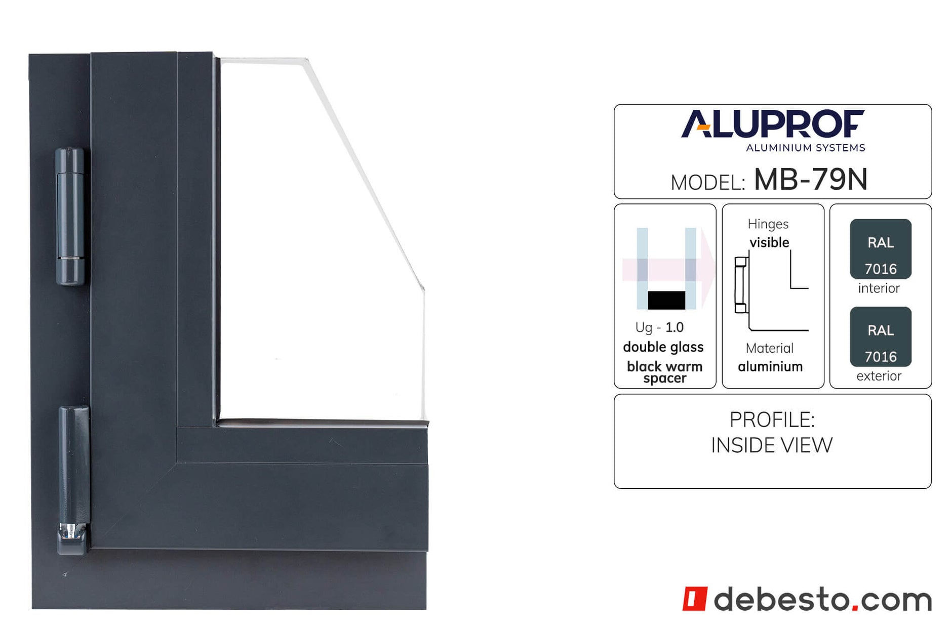 System Okien Aluminiowych Aluprof MB-79N - Trókąt pokazowy