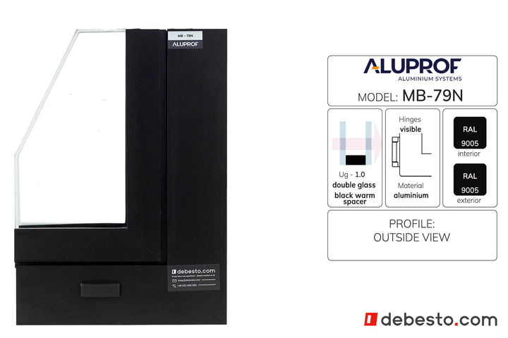 System Okien Aluminiowych Aluprof MB-79N - Trókąt pokazowy
