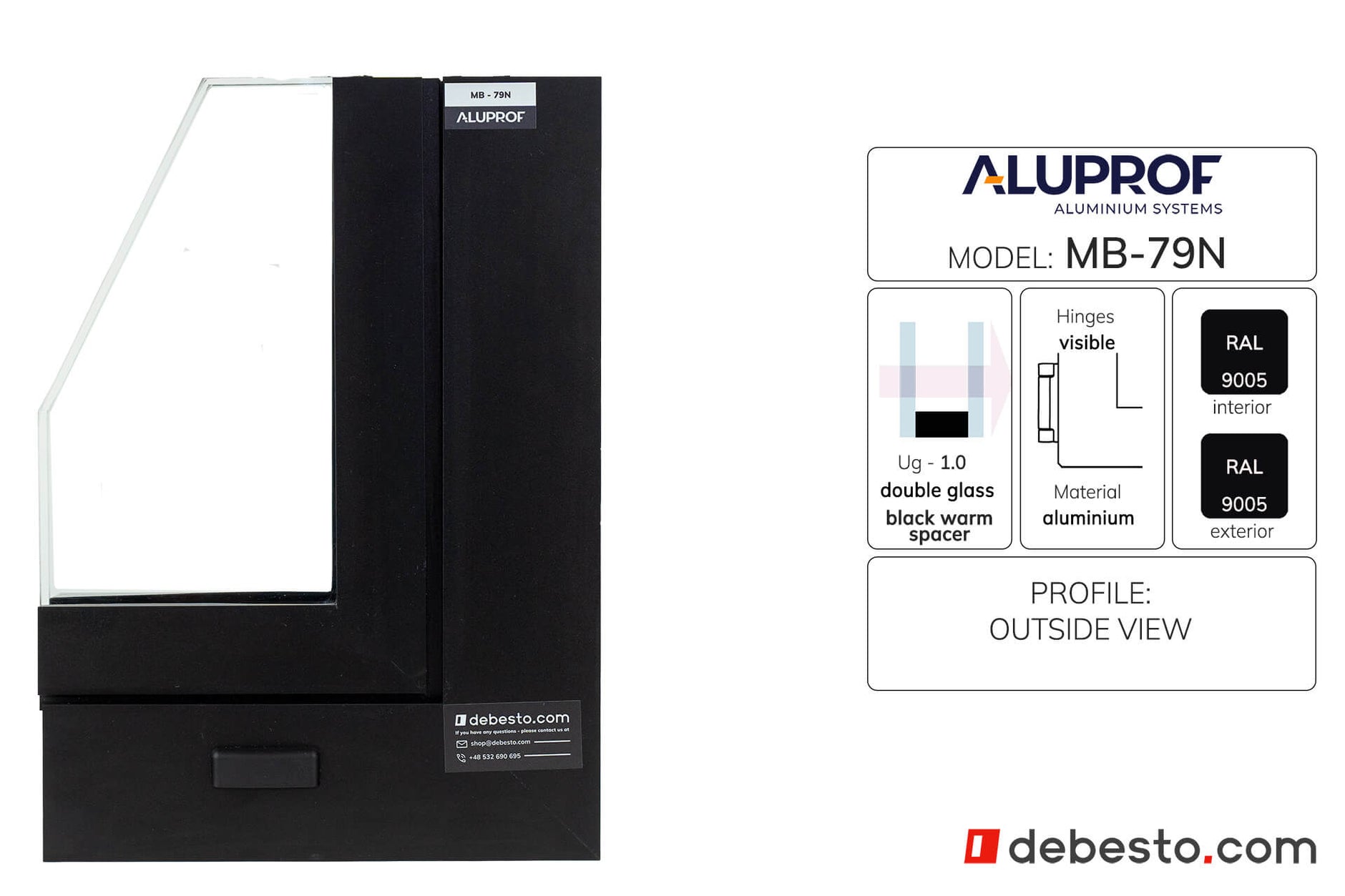 System Okien Aluminiowych Aluprof MB-79N - Trókąt pokazowy