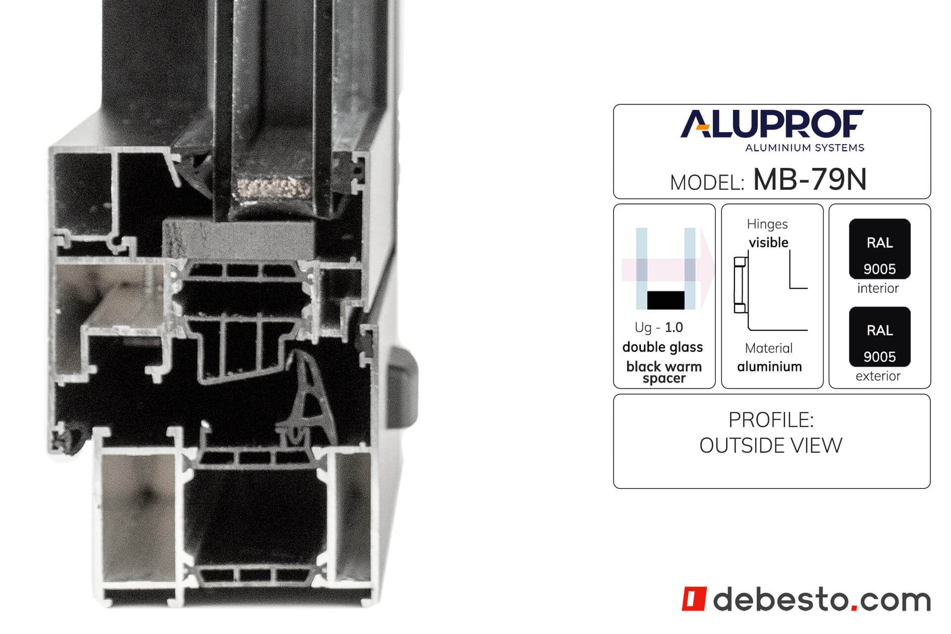 System Okien Aluminiowych Aluprof MB-79N - Trókąt pokazowy