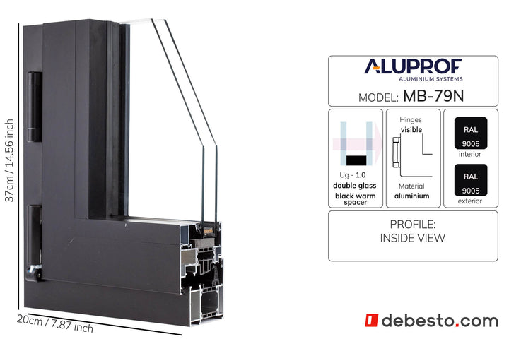 System Okien Aluminiowych Aluprof MB-79N - Trókąt pokazowy