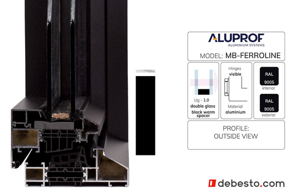 Aluprof MB-Ferroline System Okien Aluminiowych - Trójkąt pokazowy