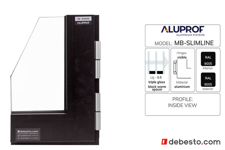 Aluprof MB-SLIMLINE Aluminium Window System - Corner Sample