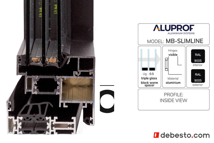 Aluprof MB-SLIMLINE Aluminium Window System - Corner Sample