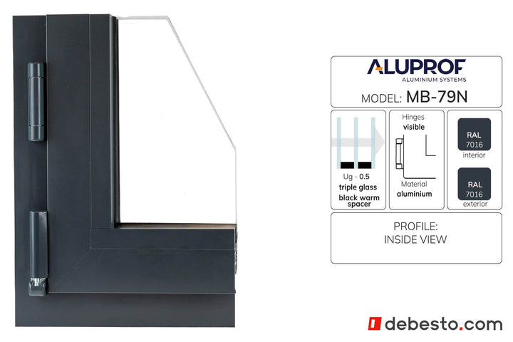 System Okien Aluminiowych Aluprof MB-79N - Trókąt pokazowy