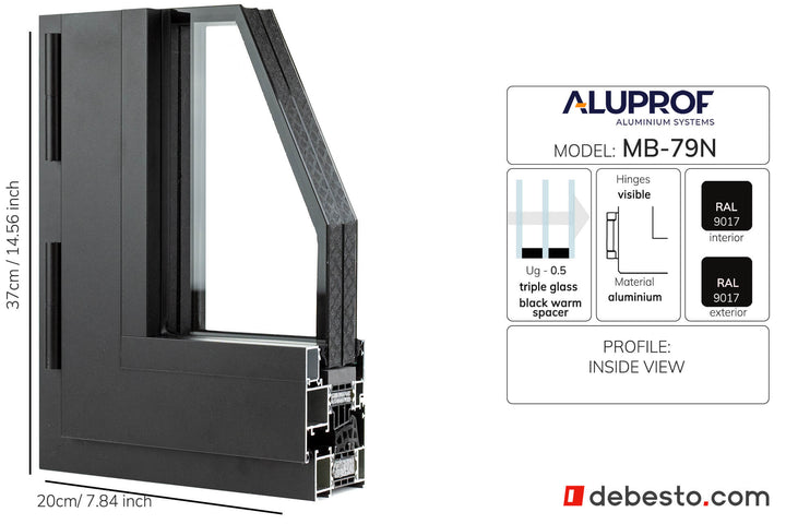 System Okien Aluminiowych Aluprof MB-79N - Trókąt pokazowy