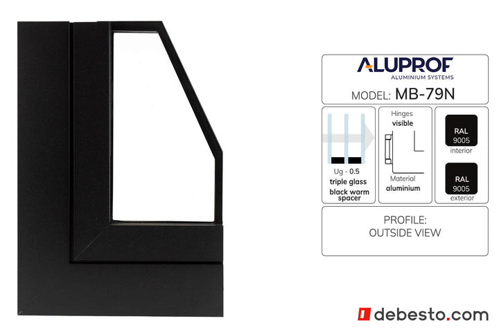System Okien Aluminiowych Aluprof MB-79N - Trókąt pokazowy