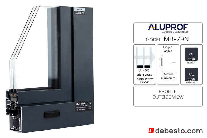 System Okien Aluminiowych Aluprof MB-79N - Trókąt pokazowy