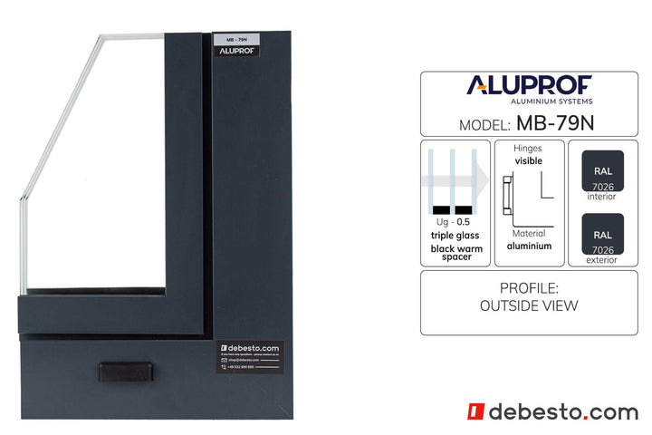 System Okien Aluminiowych Aluprof MB-79N - Trókąt pokazowy