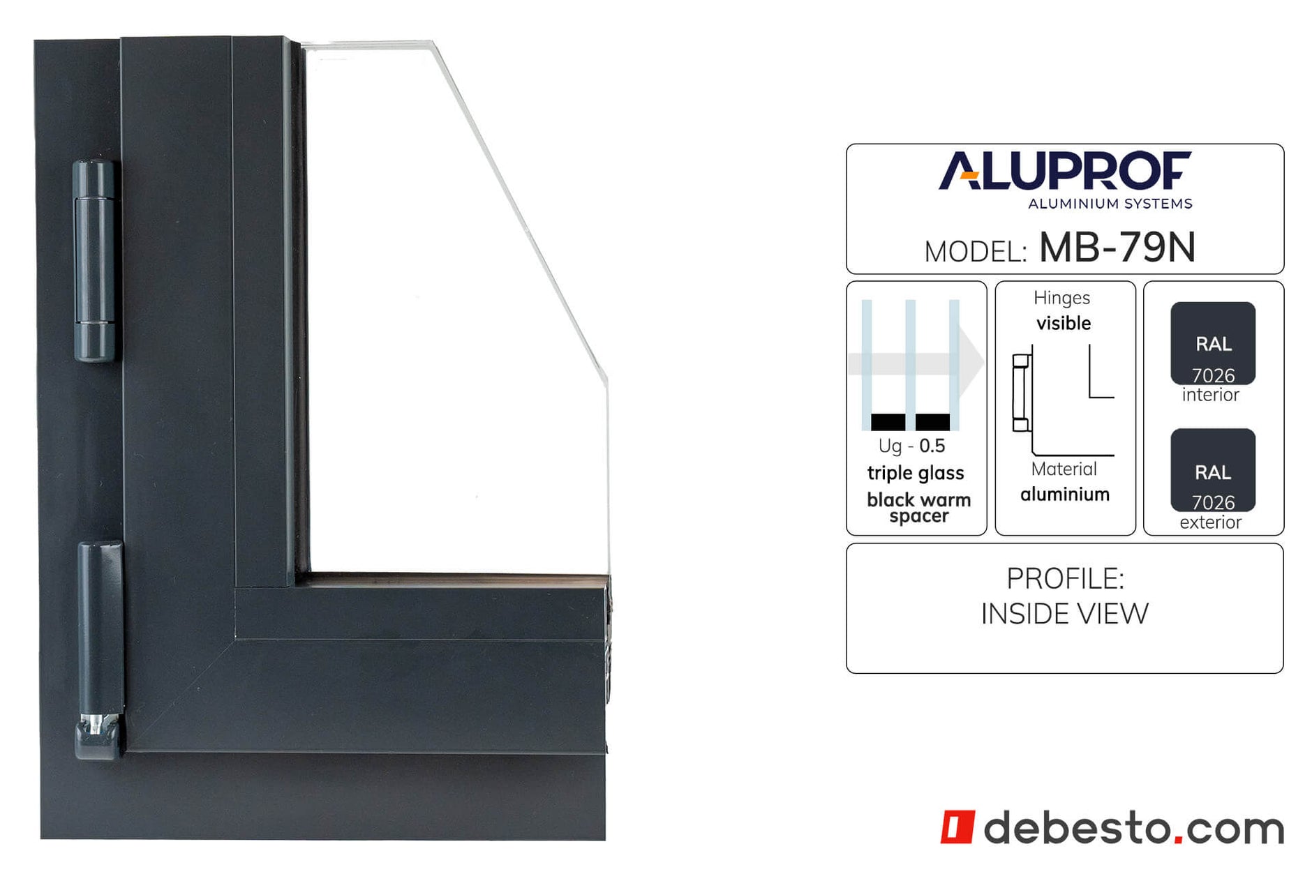 System Okien Aluminiowych Aluprof MB-79N - Trókąt pokazowy