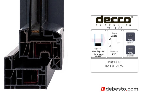 Decco 82 PVC Window System - Corner Sample